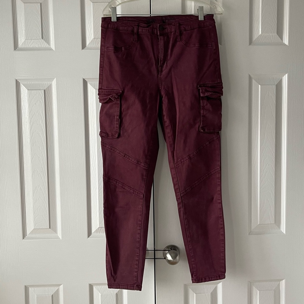 Women’s Burgundy Cargo Pants